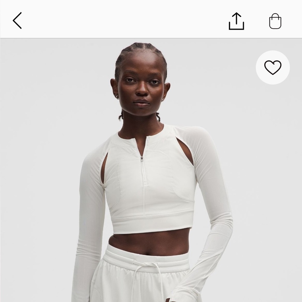 Lululemon mesh cropped long sleeve shirt